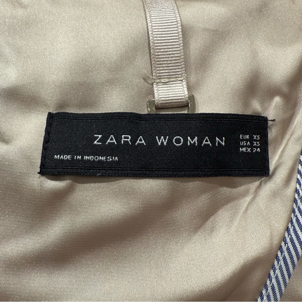 🆕 Zara Women's Double-Breasted Trench Coat - Cream NWT - Picture 4 of 8